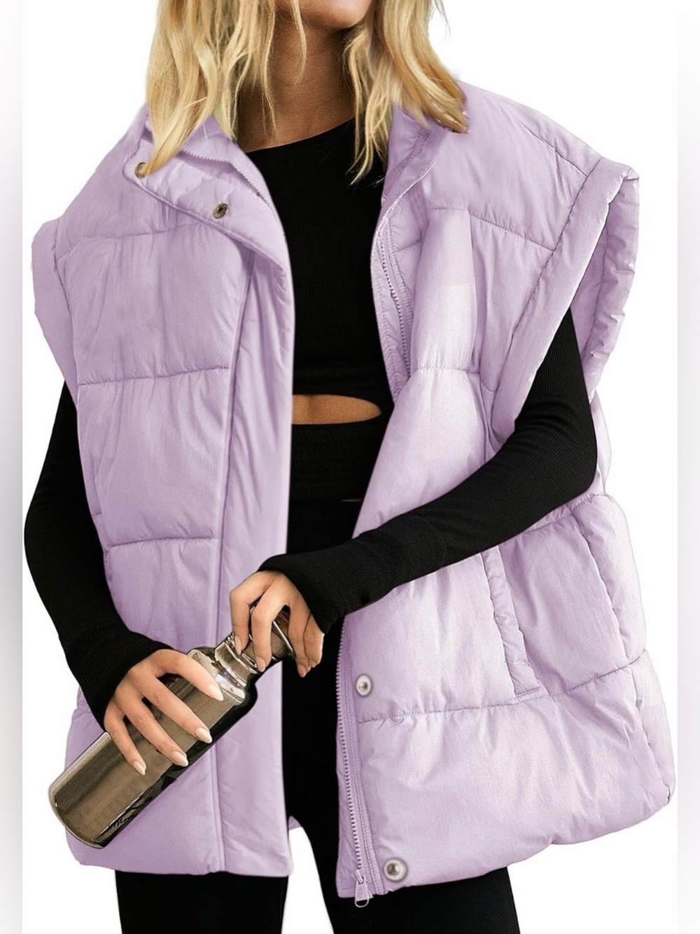 Lilac Puffer Vest - Amazon / Ainangua